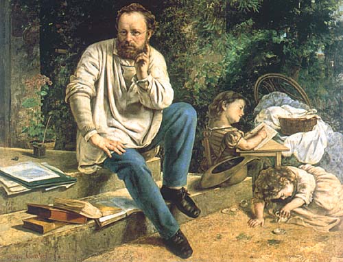 Pierre-joseph Proudhon et ses Enfants, Gustave Courbet,